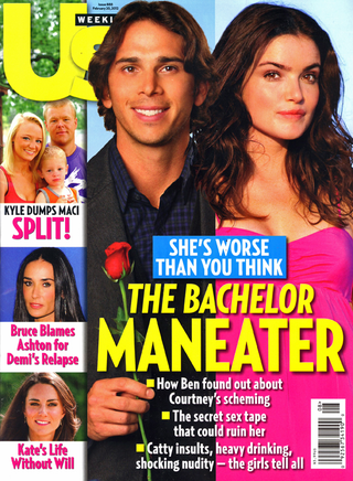 Illustration for article titled This Week In Tabloids: Courtney the Evil Succubus Maneater Will Devour Bachelor Ben